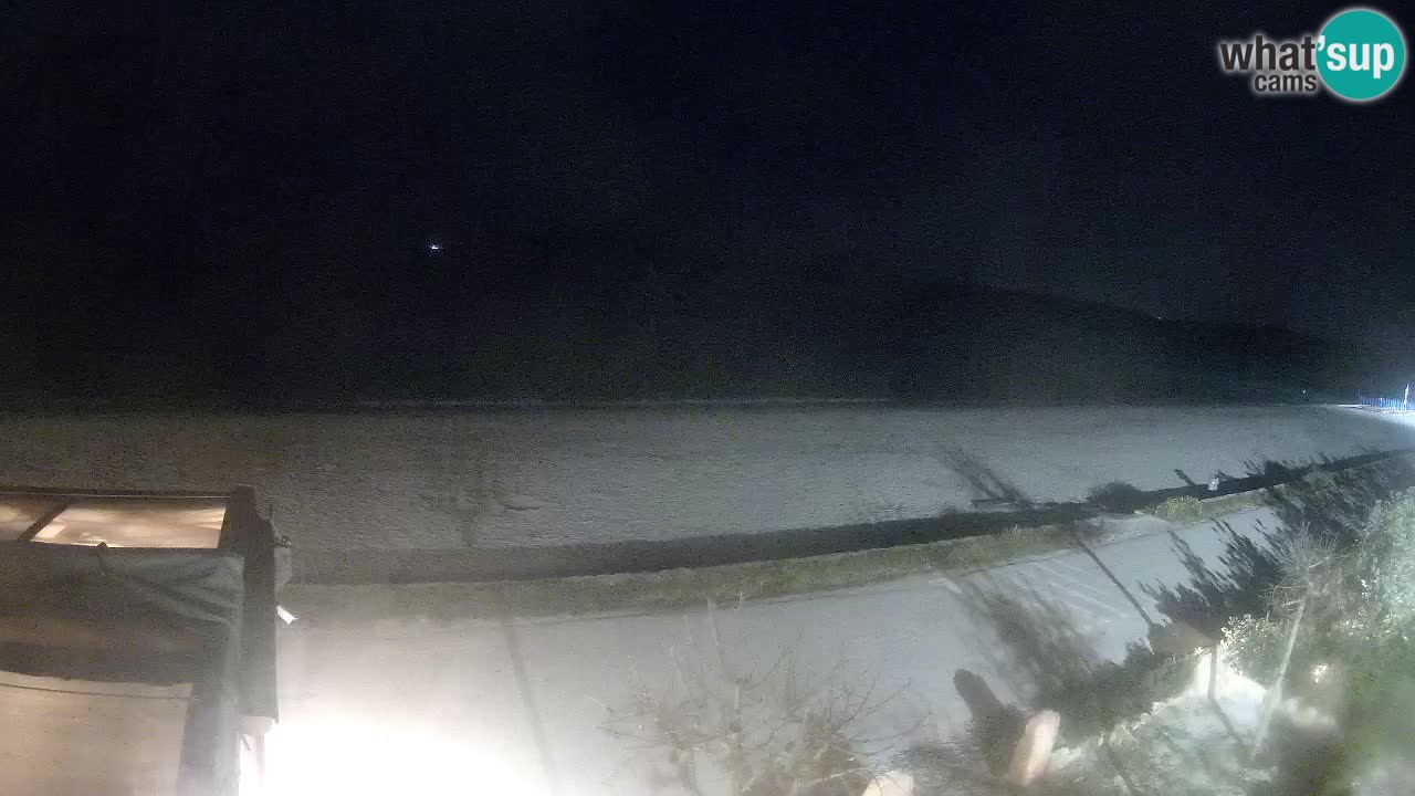 La webcam spiaggia Pittulongu vicino Olbia – Sardegna