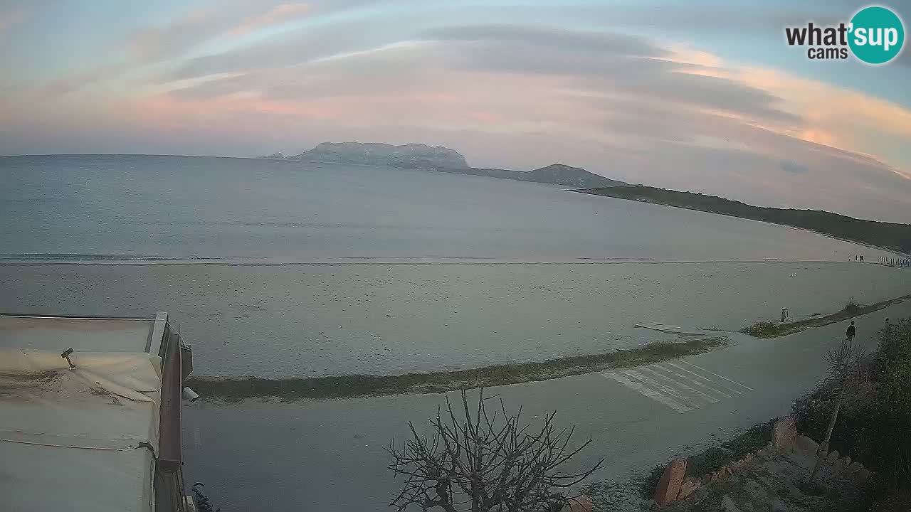 Plaža Pittulongu spletna kamera v živo Olbia – Sardinija – Italija