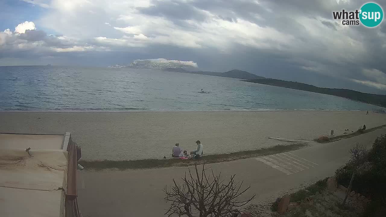 La plage de Pittulongu en direct webcam Olbia – Sardaigne – Italie