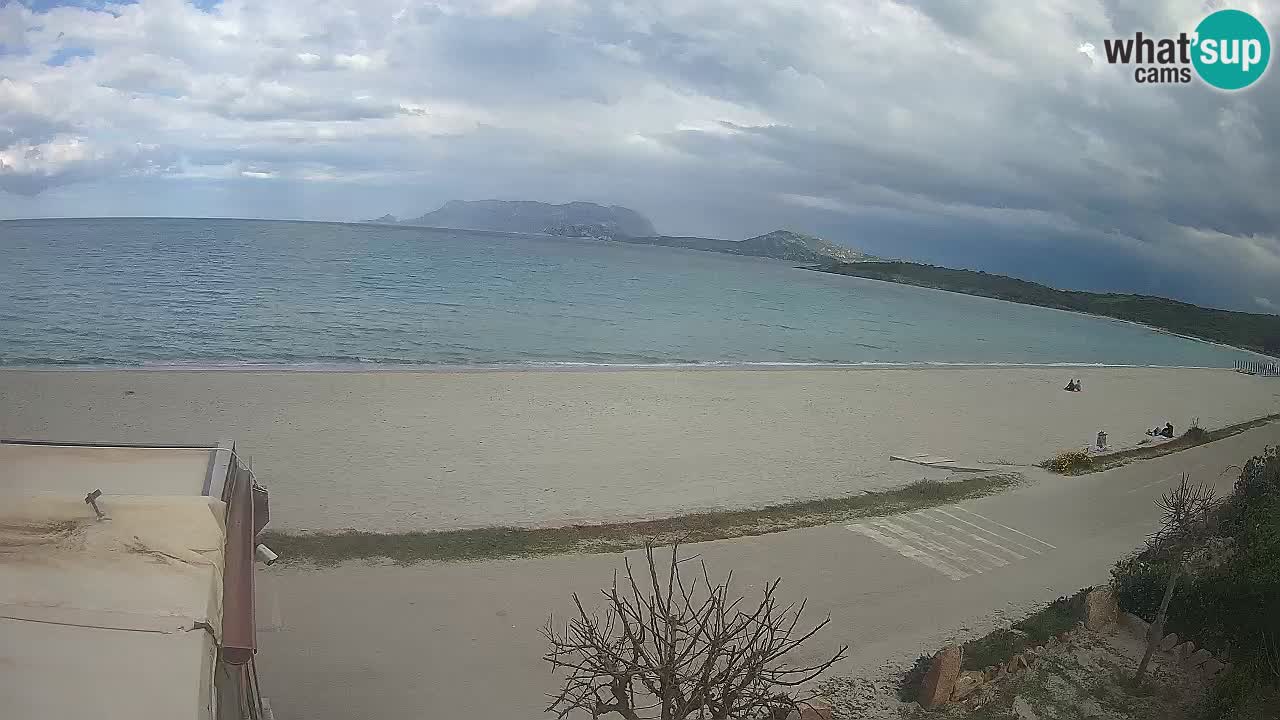 La webcam spiaggia Pittulongu vicino Olbia – Sardegna