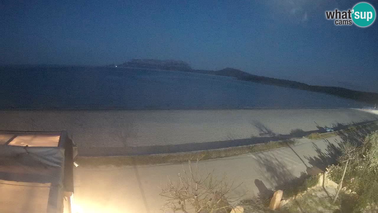 La webcam spiaggia Pittulongu vicino Olbia – Sardegna