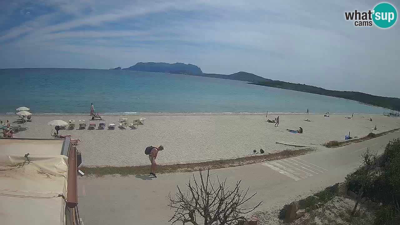 La webcam spiaggia Pittulongu vicino Olbia – Sardegna
