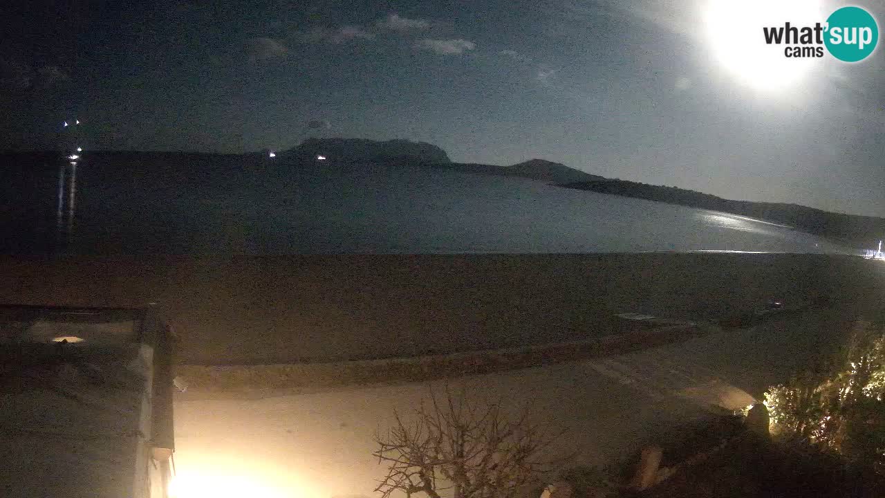 La webcam spiaggia Pittulongu vicino Olbia – Sardegna
