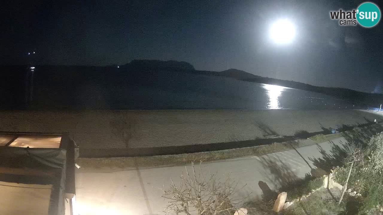 La webcam spiaggia Pittulongu vicino Olbia – Sardegna