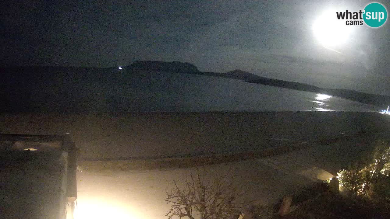Plaža Pittulongu spletna kamera v živo Olbia – Sardinija – Italija