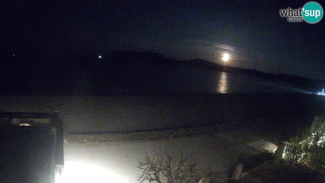 La webcam spiaggia Pittulongu vicino Olbia – Sardegna
