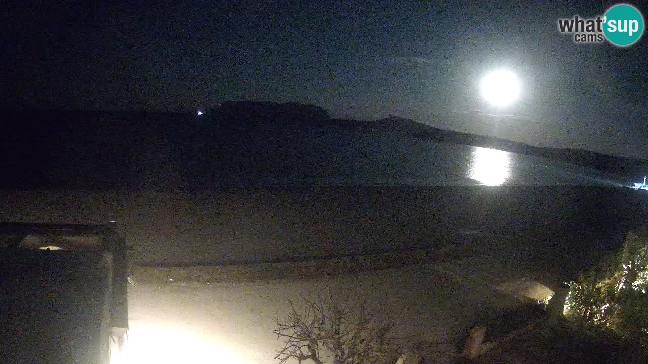 La webcam spiaggia Pittulongu vicino Olbia – Sardegna
