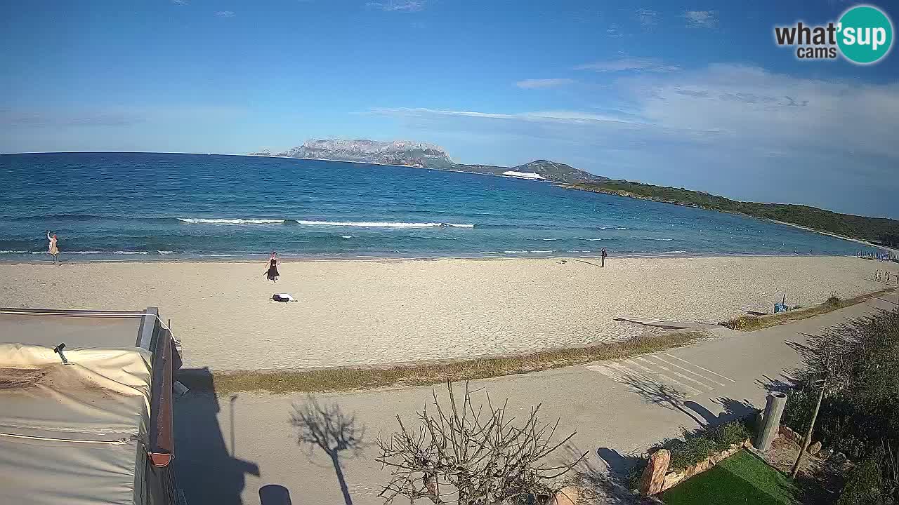 La webcam spiaggia Pittulongu vicino Olbia – Sardegna