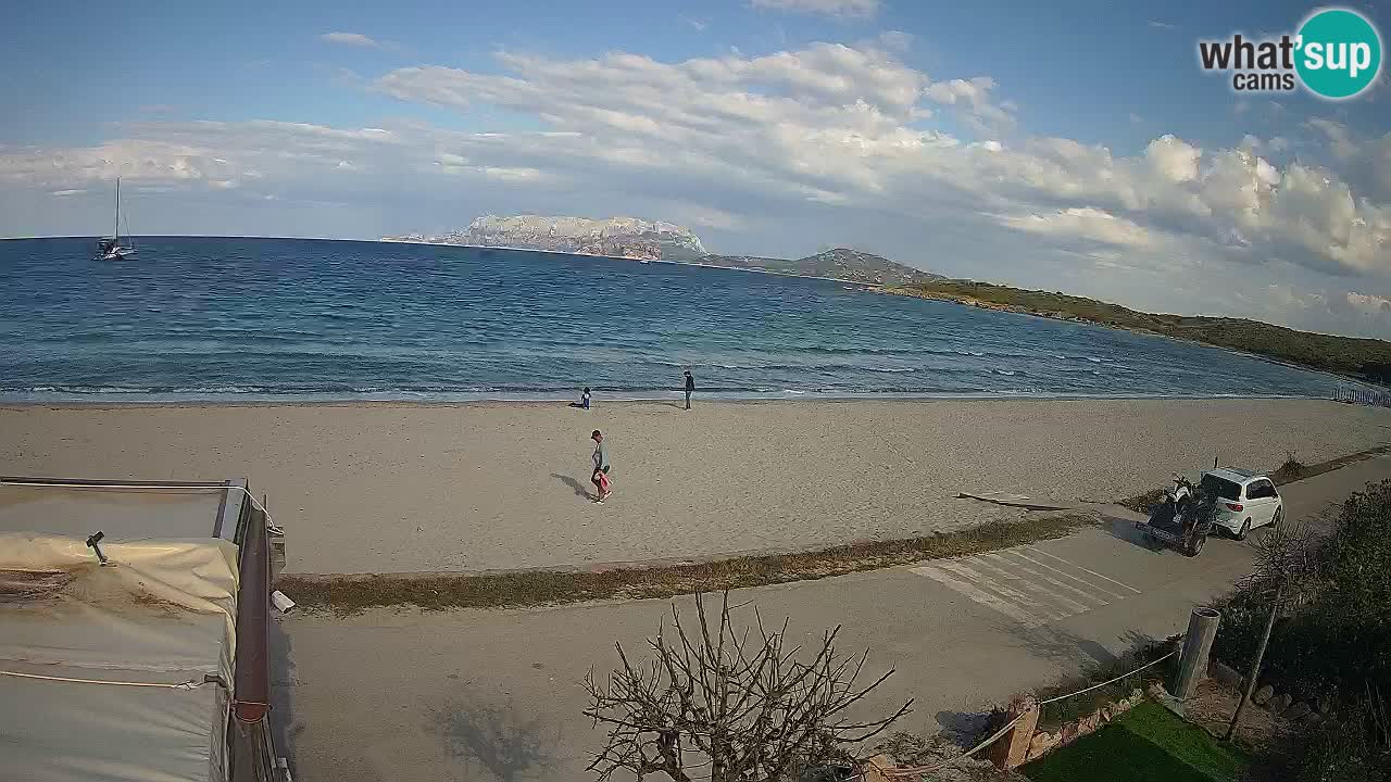 La webcam spiaggia Pittulongu vicino Olbia – Sardegna