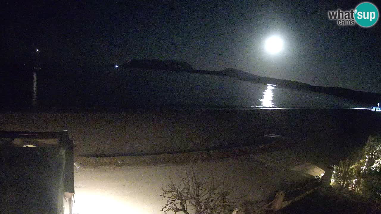La webcam spiaggia Pittulongu vicino Olbia – Sardegna