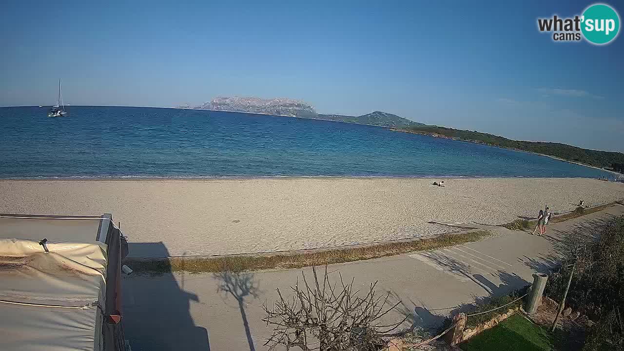 Plaža Pittulongu spletna kamera v živo Olbia – Sardinija – Italija