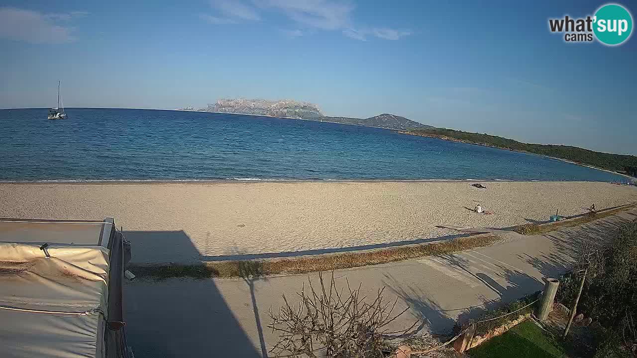 La webcam spiaggia Pittulongu vicino Olbia – Sardegna