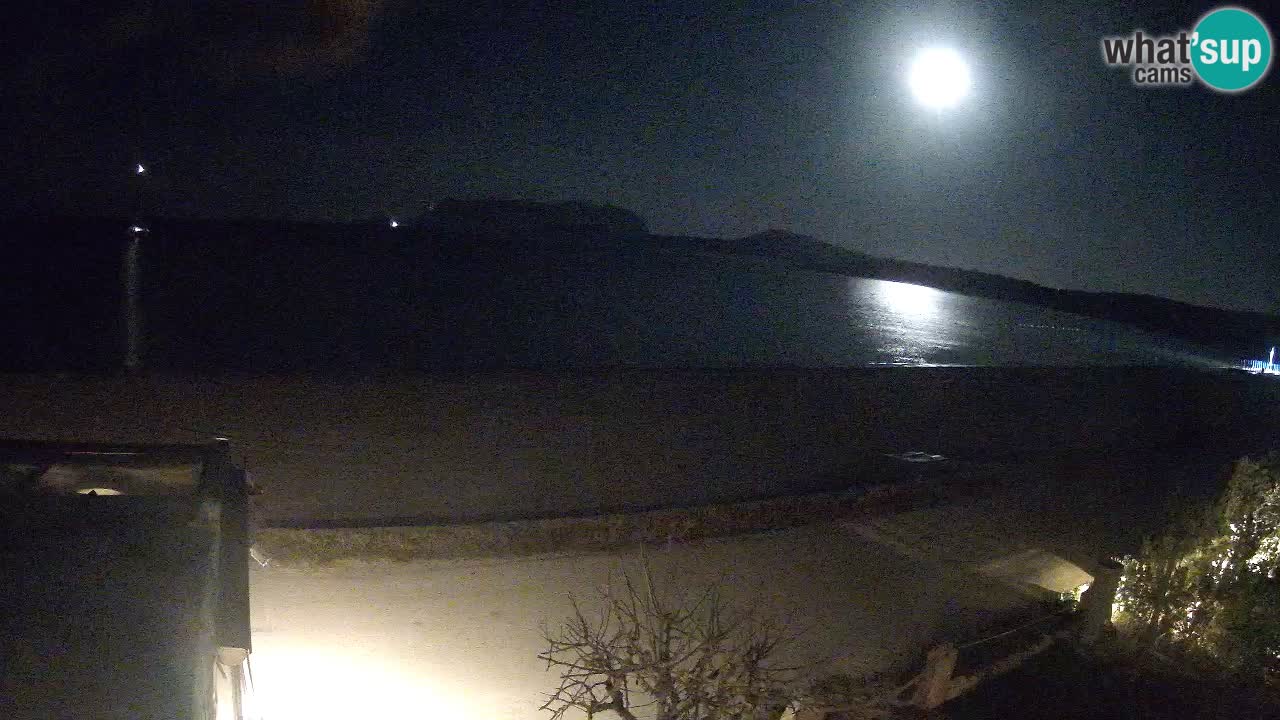 La webcam spiaggia Pittulongu vicino Olbia – Sardegna