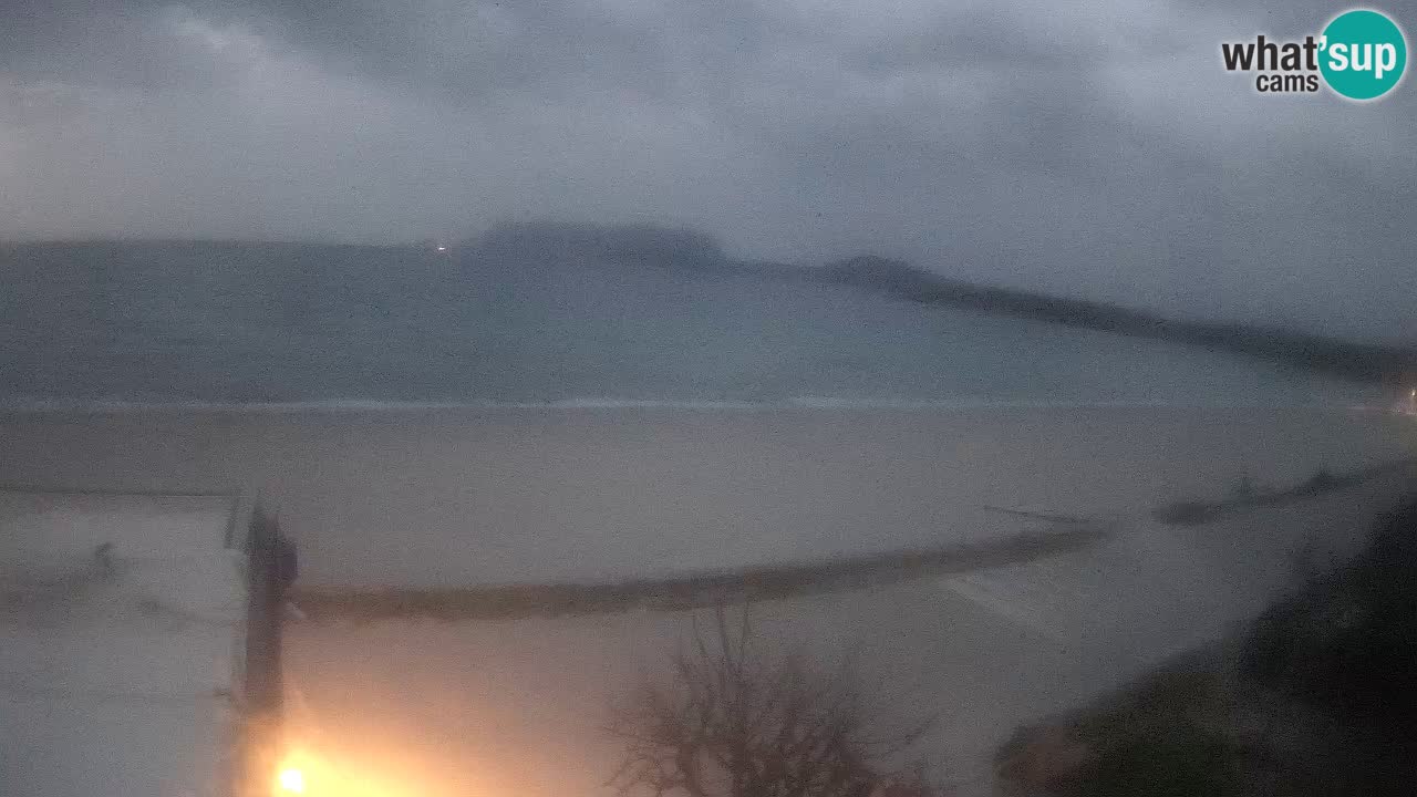 La webcam spiaggia Pittulongu vicino Olbia – Sardegna