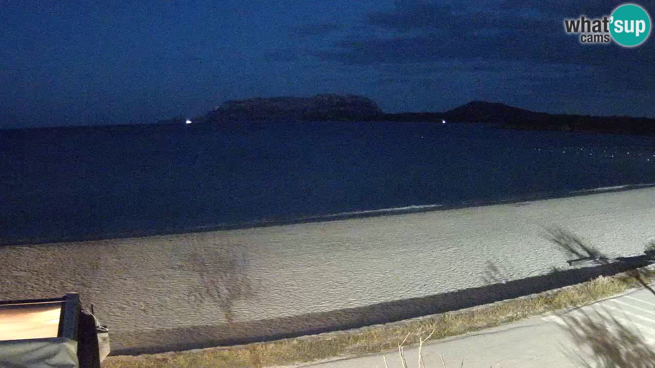 La webcam spiaggia Pittulongu vicino Olbia – Sardegna