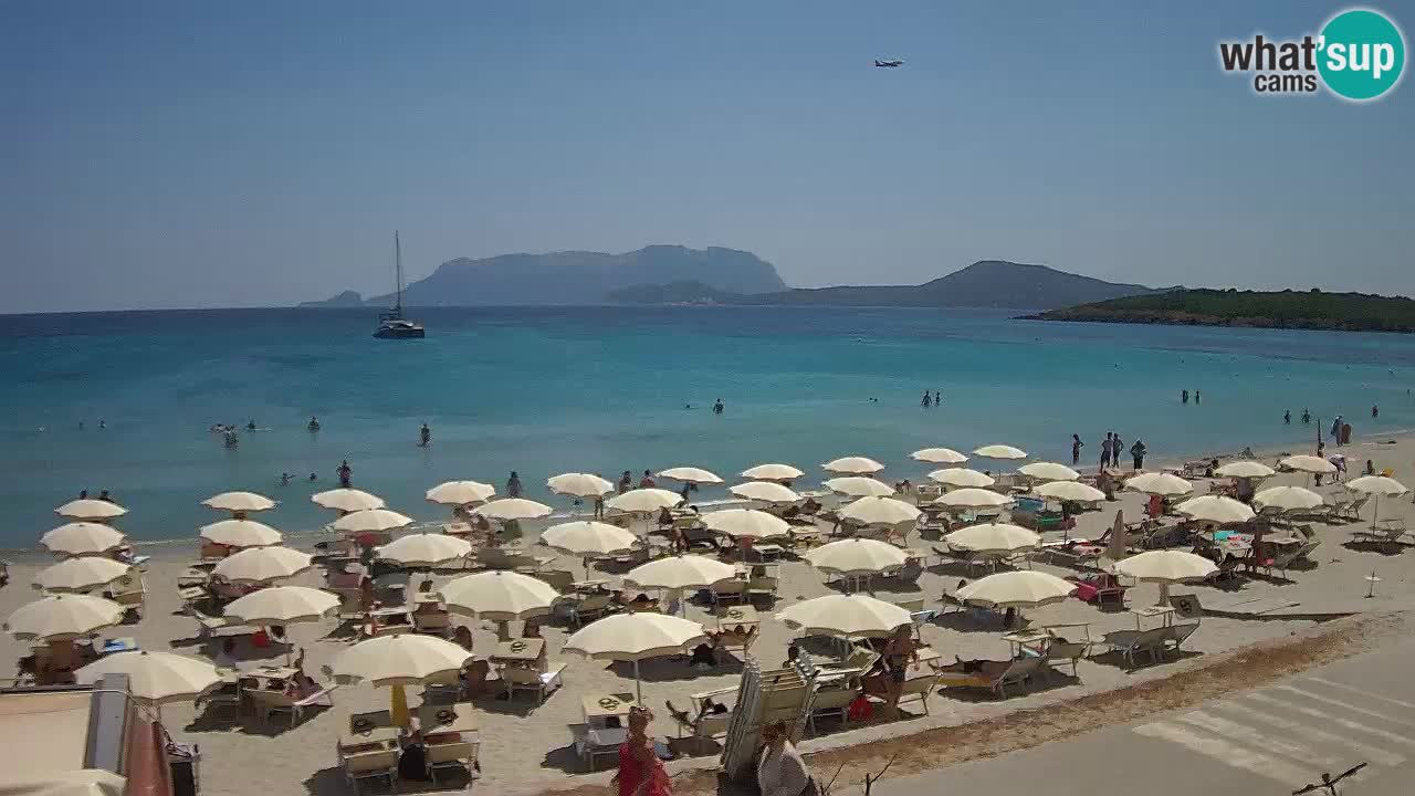 Plaža Pittulongu spletna kamera v živo Olbia – Sardinija – Italija