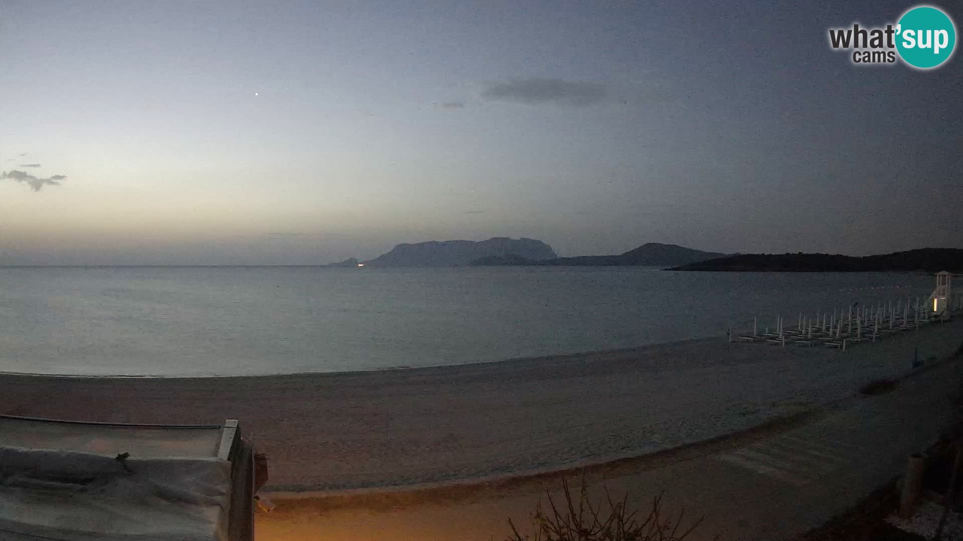 La webcam spiaggia Pittulongu vicino Olbia – Sardegna