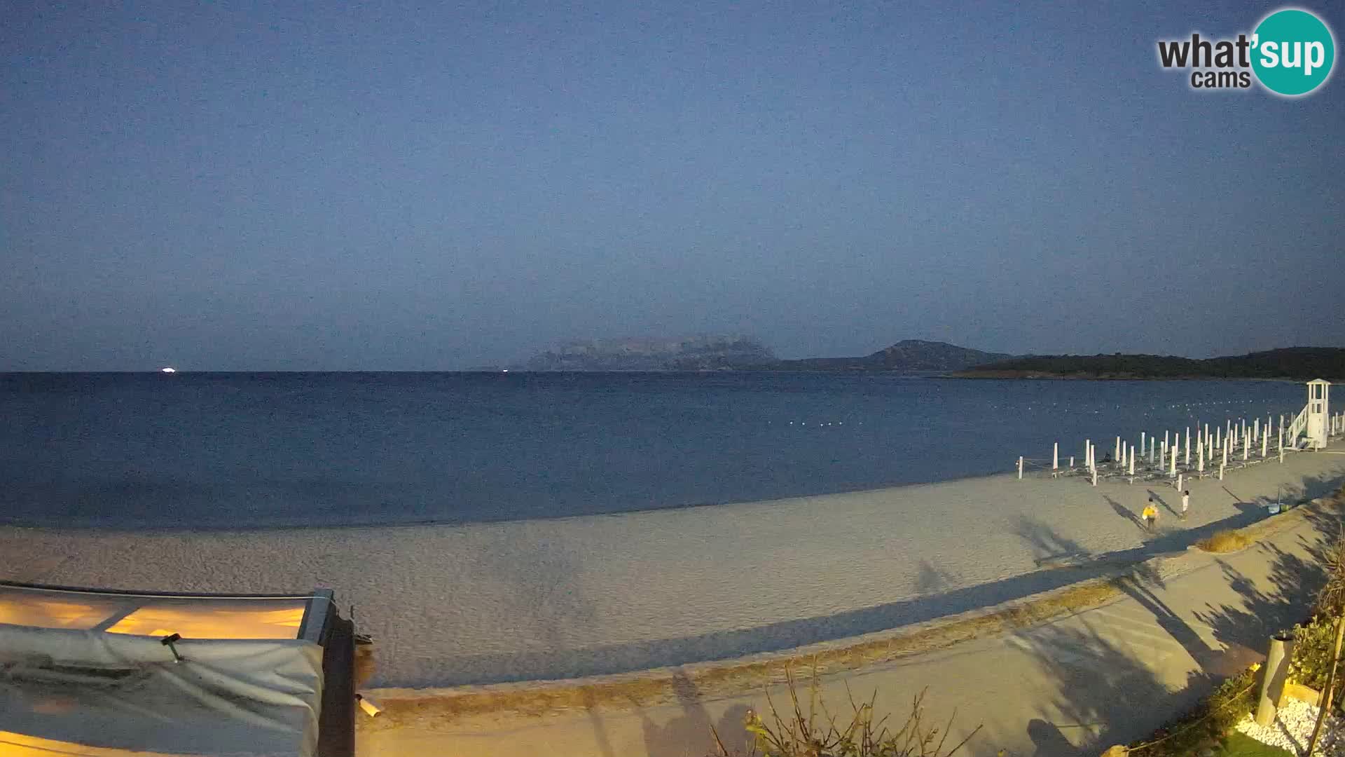 La webcam spiaggia Pittulongu vicino Olbia – Sardegna