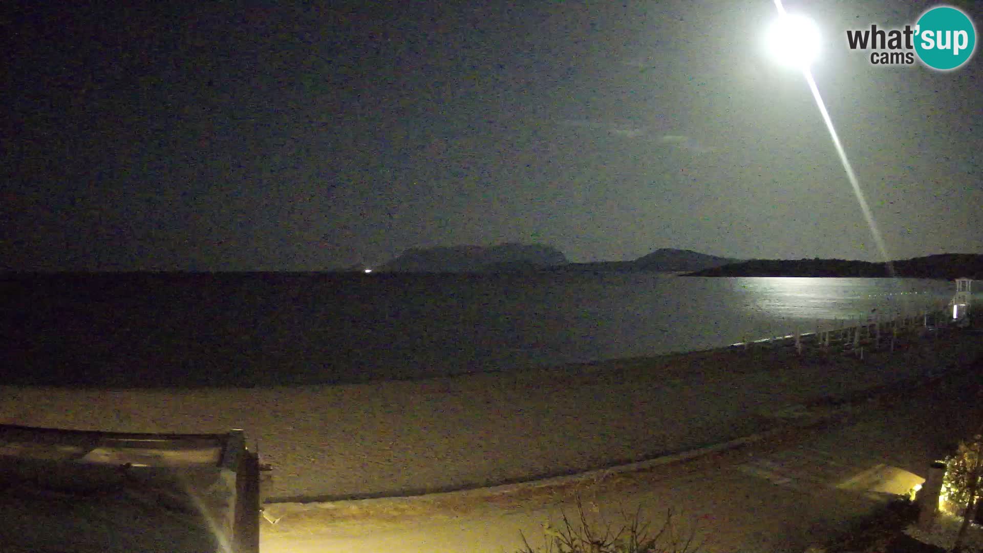 La webcam spiaggia Pittulongu vicino Olbia – Sardegna