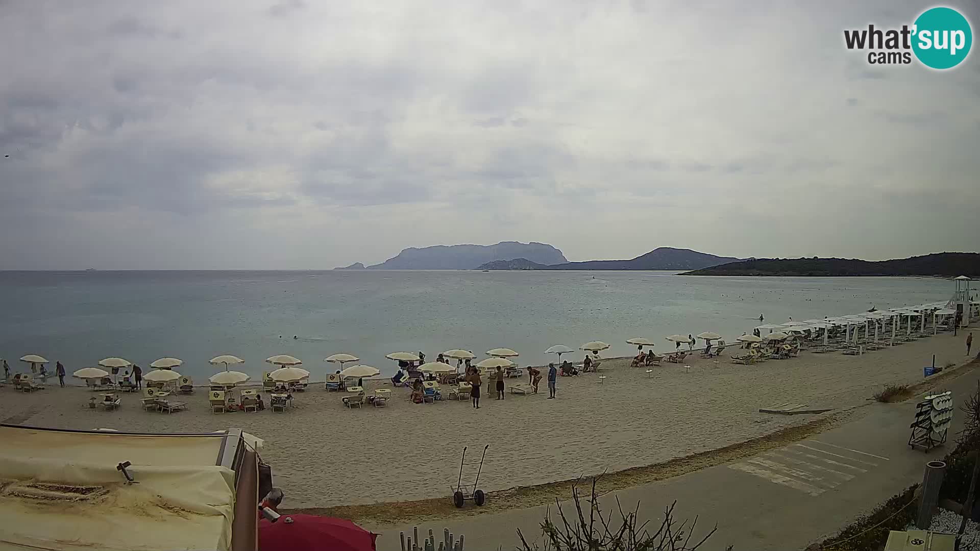La webcam spiaggia Pittulongu vicino Olbia – Sardegna