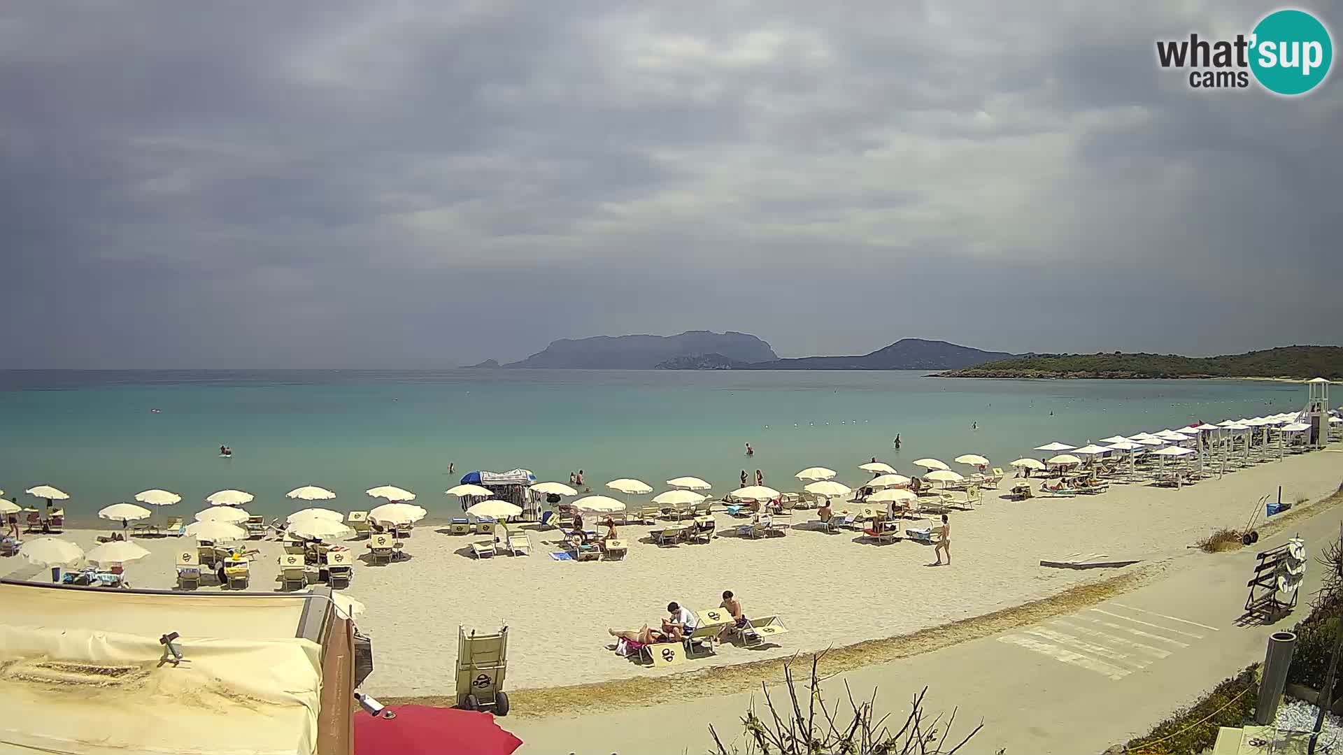 La plage de Pittulongu en direct webcam Olbia – Sardaigne – Italie