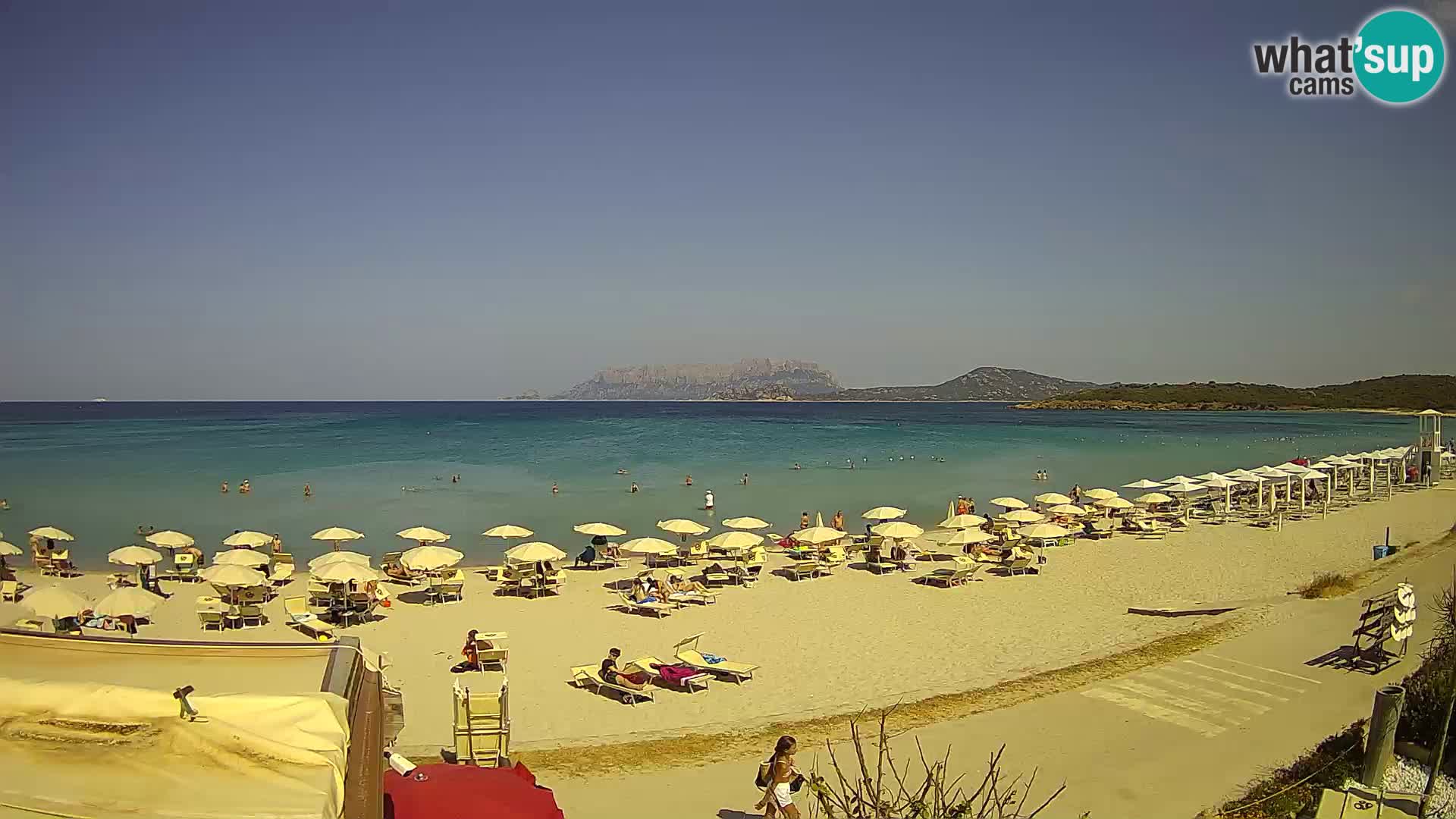 Plaža Pittulongu spletna kamera v živo Olbia – Sardinija – Italija