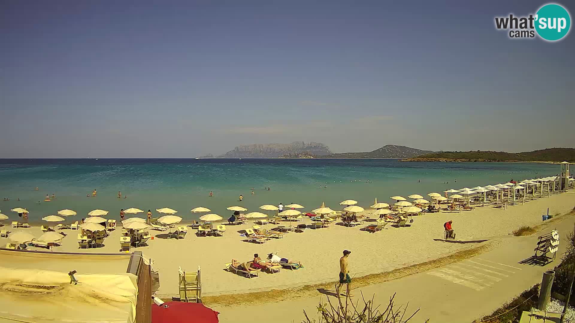 La plage de Pittulongu en direct webcam Olbia – Sardaigne – Italie