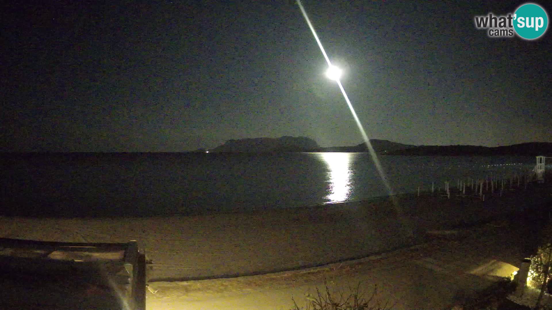 La webcam spiaggia Pittulongu vicino Olbia – Sardegna