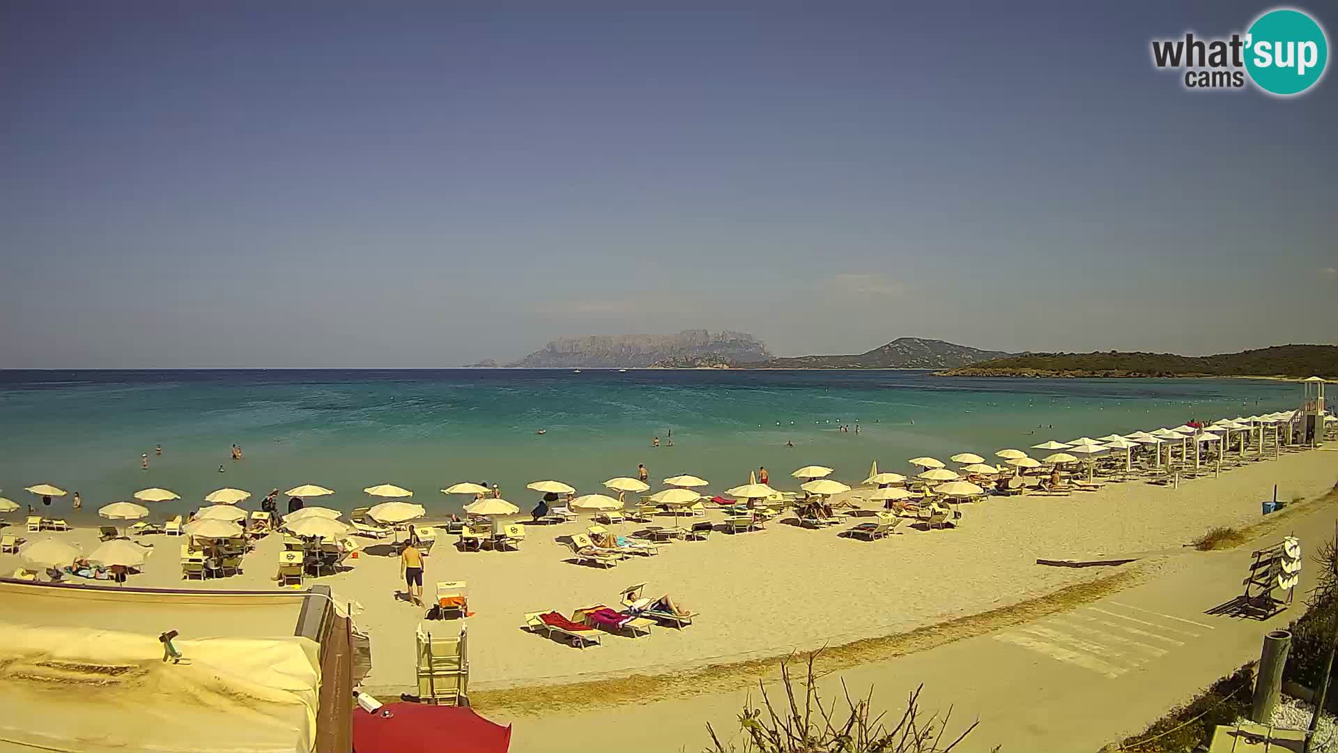 La plage de Pittulongu en direct webcam Olbia – Sardaigne – Italie