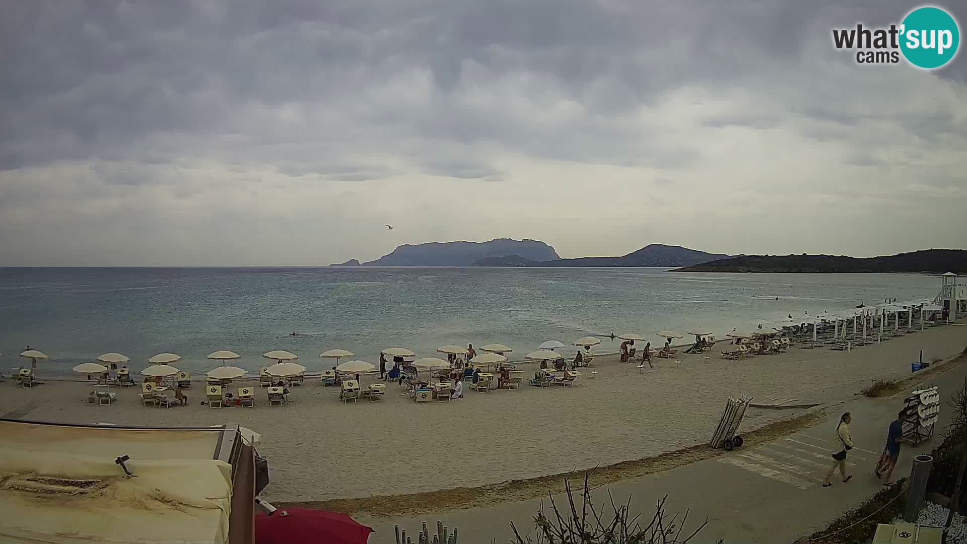 La plage de Pittulongu en direct webcam Olbia – Sardaigne – Italie