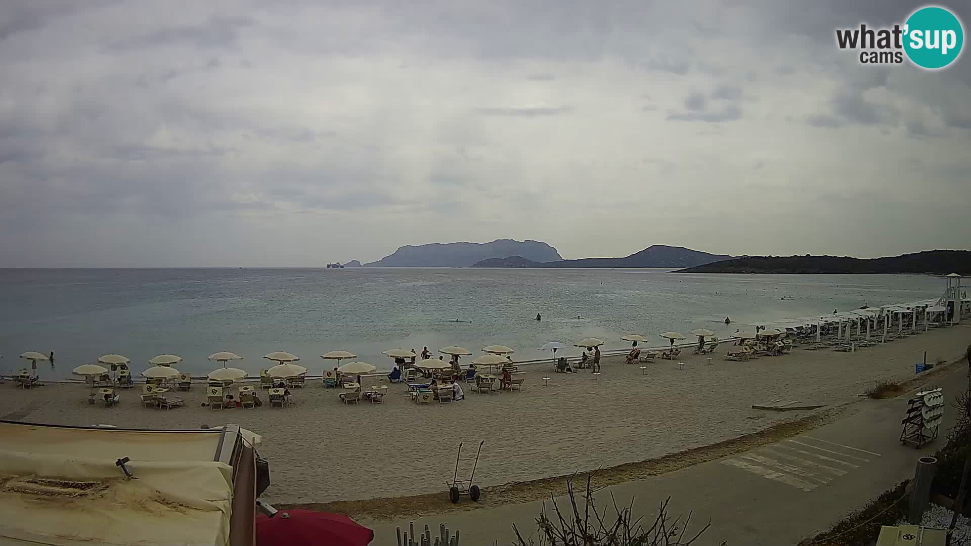 La plage de Pittulongu en direct webcam Olbia – Sardaigne – Italie