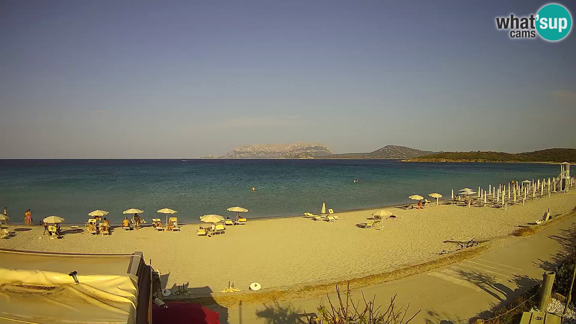 La plage de Pittulongu en direct webcam Olbia – Sardaigne – Italie