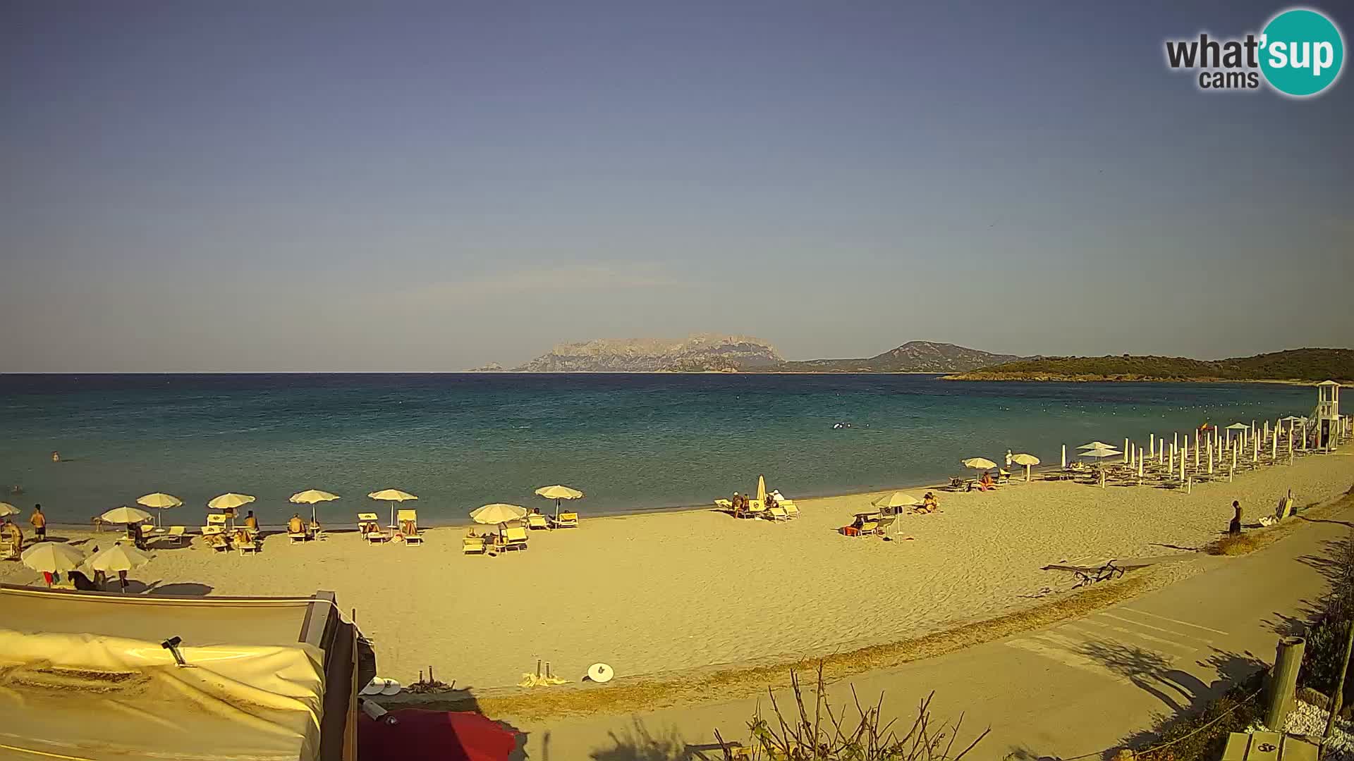 La webcam spiaggia Pittulongu vicino Olbia – Sardegna