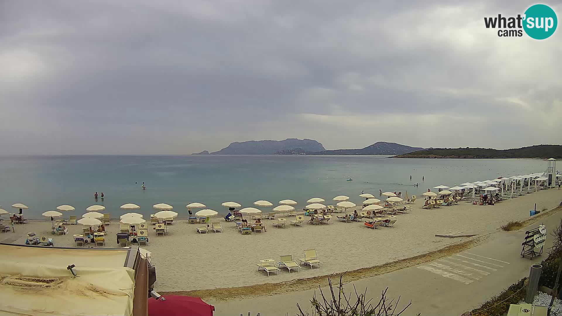 La plage de Pittulongu en direct webcam Olbia – Sardaigne – Italie
