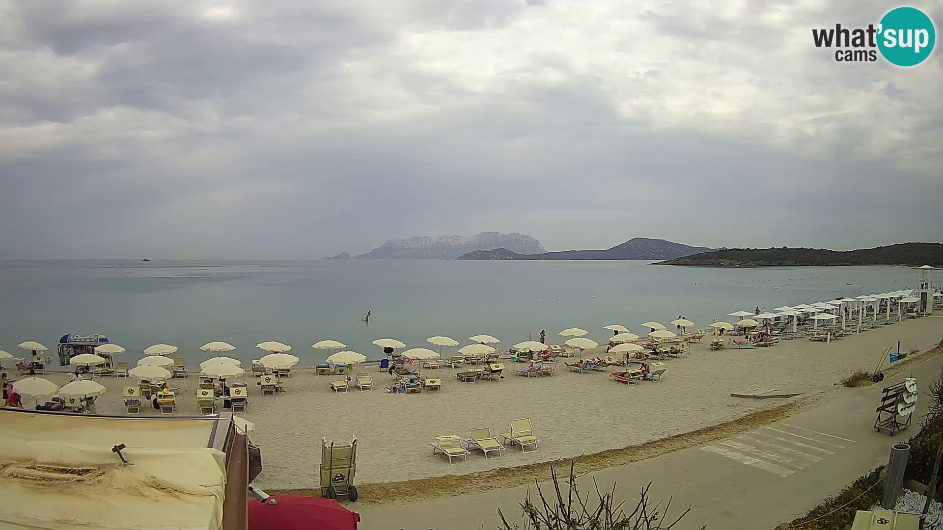 La plage de Pittulongu en direct webcam Olbia – Sardaigne – Italie