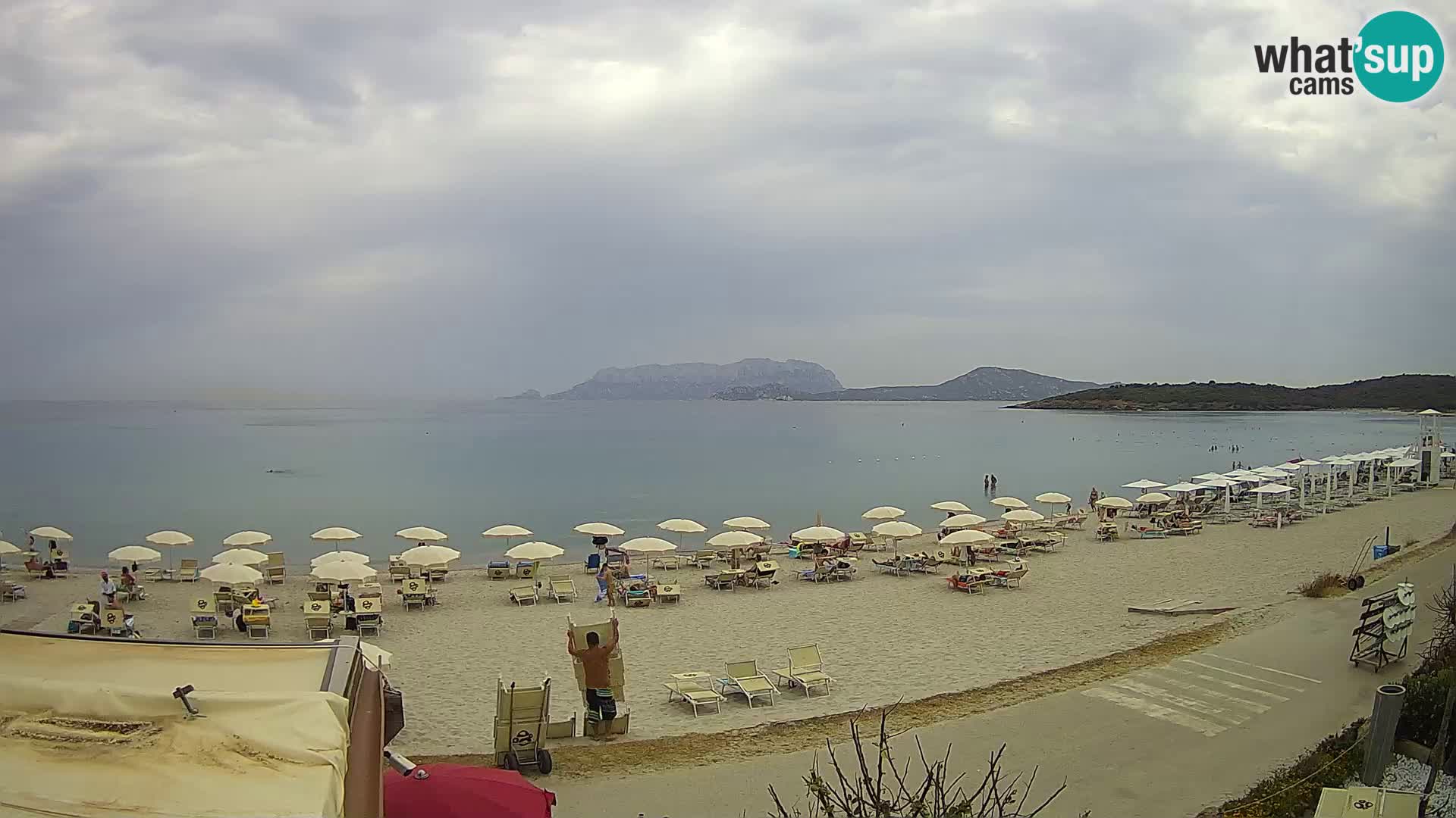 La webcam spiaggia Pittulongu vicino Olbia – Sardegna