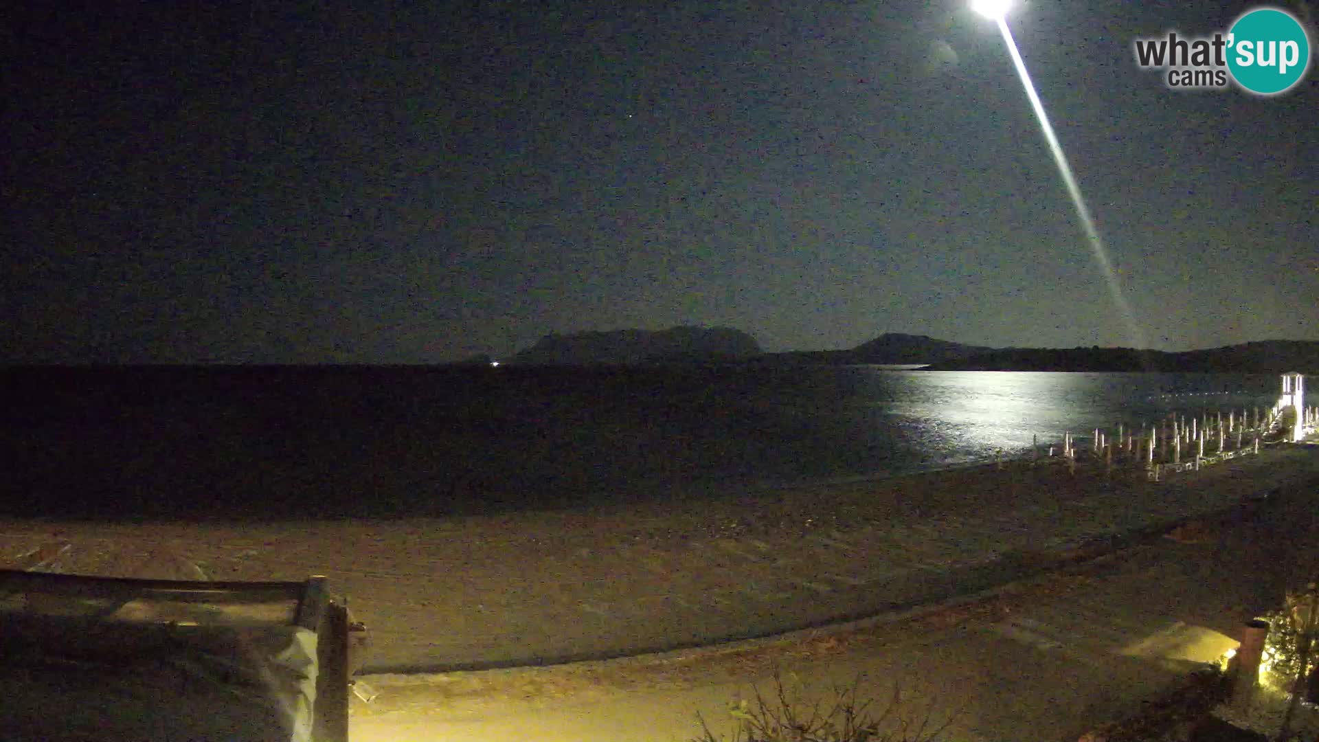 La webcam spiaggia Pittulongu vicino Olbia – Sardegna