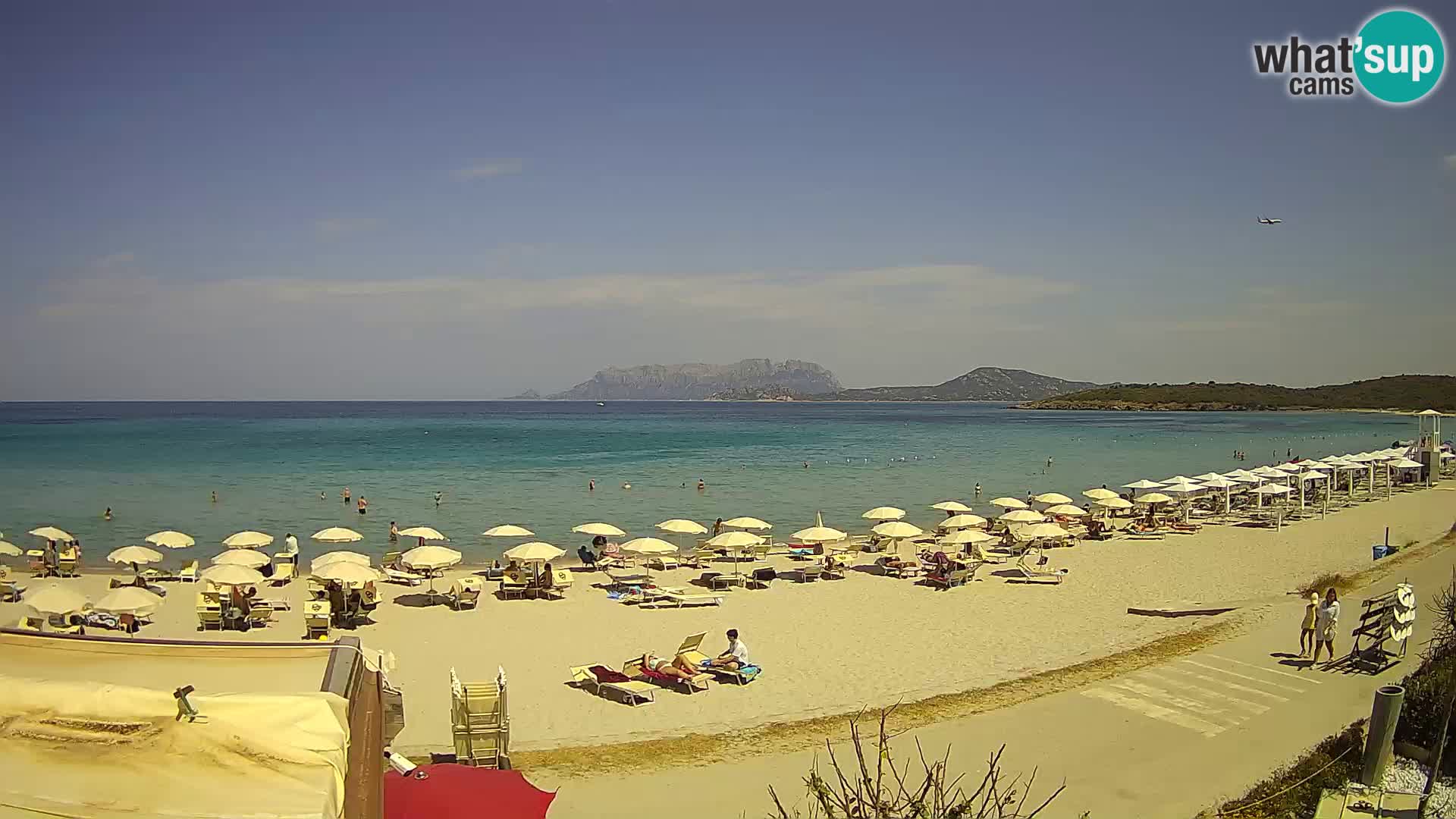 Plaža Pittulongu spletna kamera v živo Olbia – Sardinija – Italija