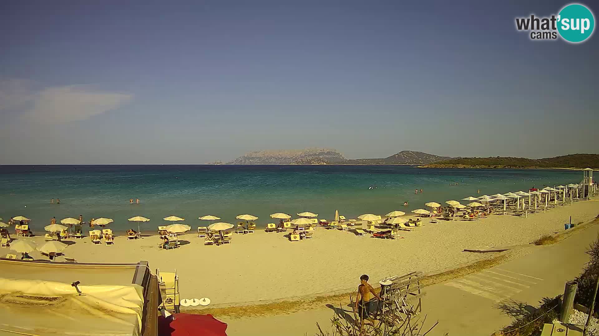 La plage de Pittulongu en direct webcam Olbia – Sardaigne – Italie