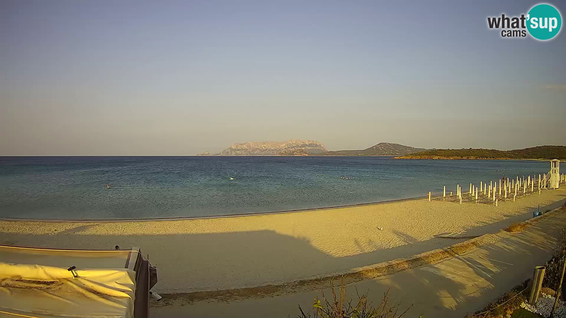 La plage de Pittulongu en direct webcam Olbia – Sardaigne – Italie