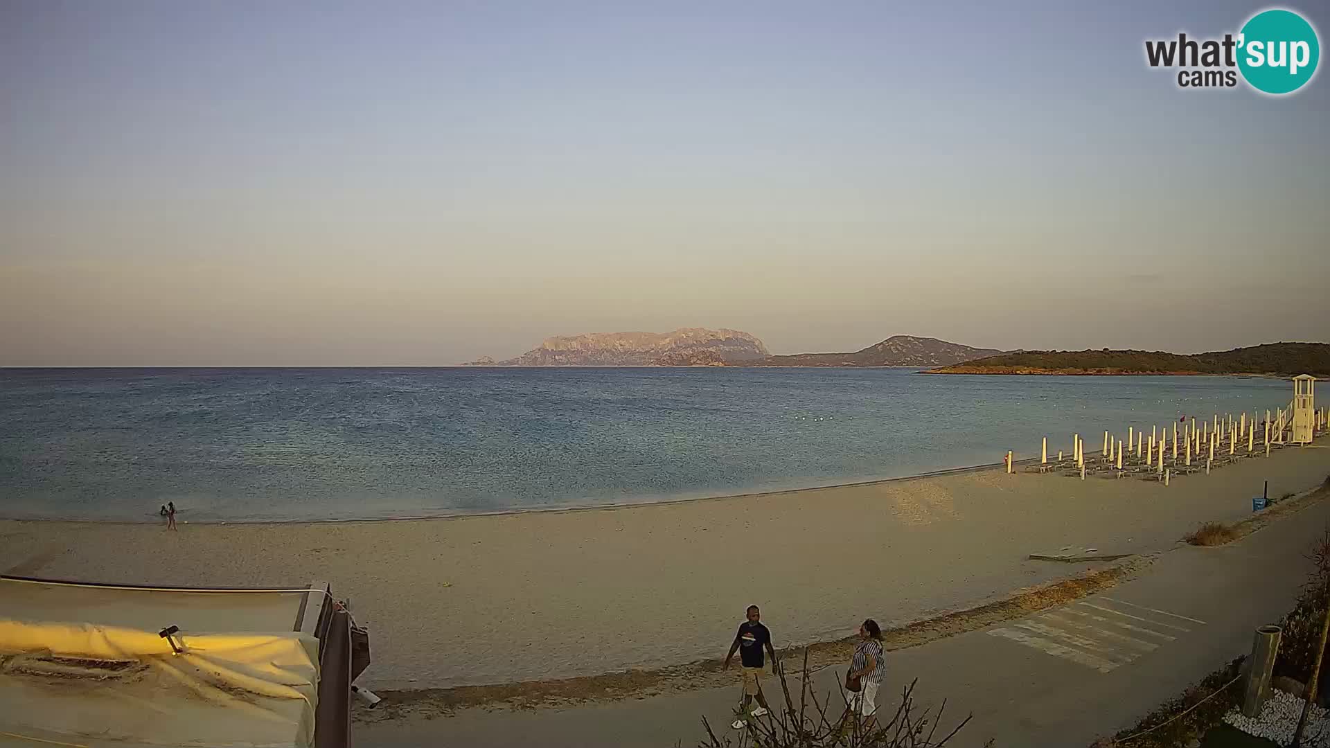 La plage de Pittulongu en direct webcam Olbia – Sardaigne – Italie