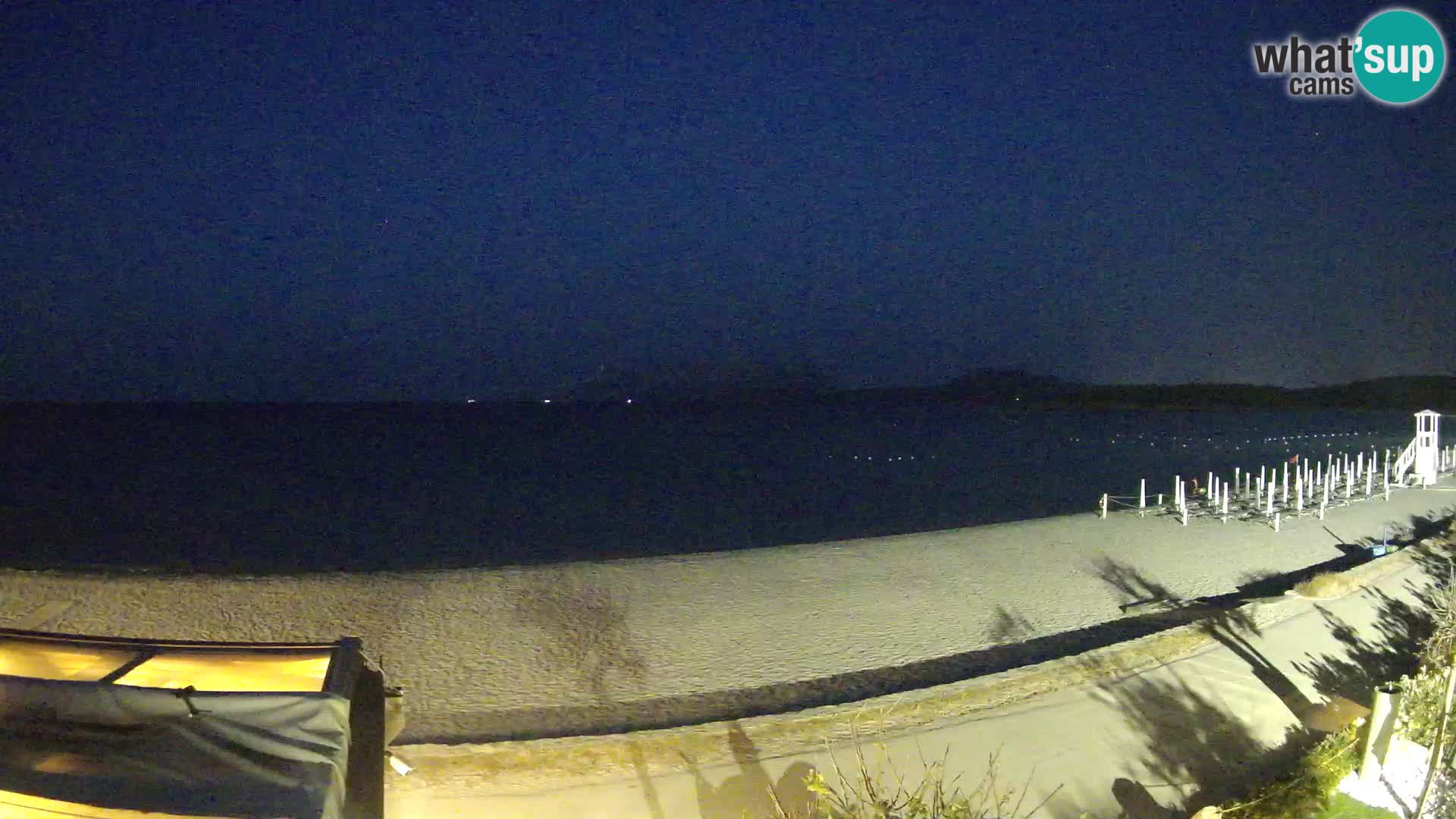 La webcam spiaggia Pittulongu vicino Olbia – Sardegna