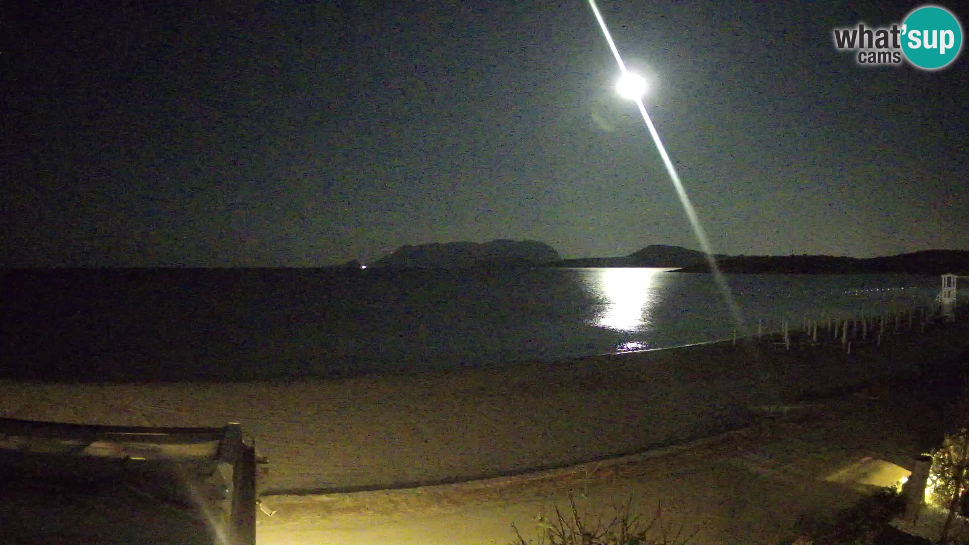 La webcam spiaggia Pittulongu vicino Olbia – Sardegna