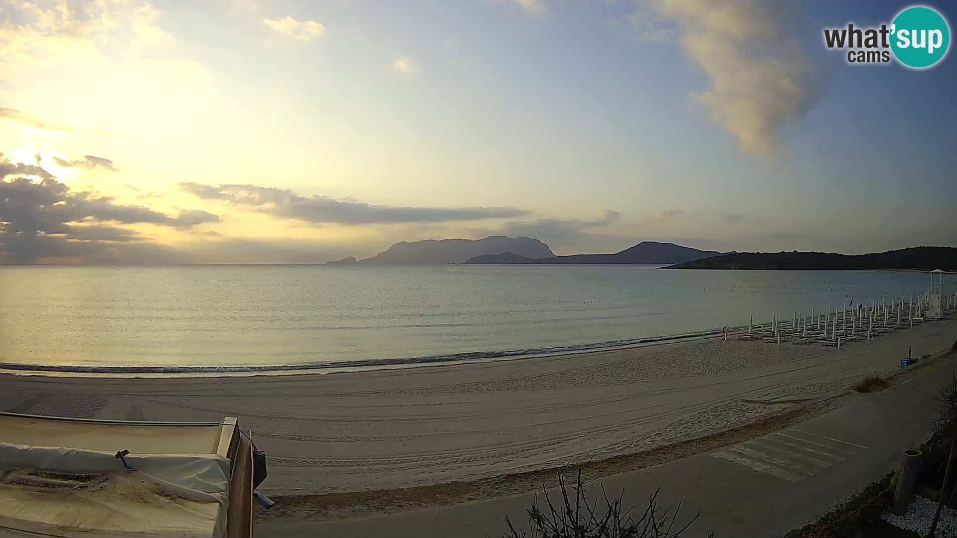La webcam spiaggia Pittulongu vicino Olbia – Sardegna