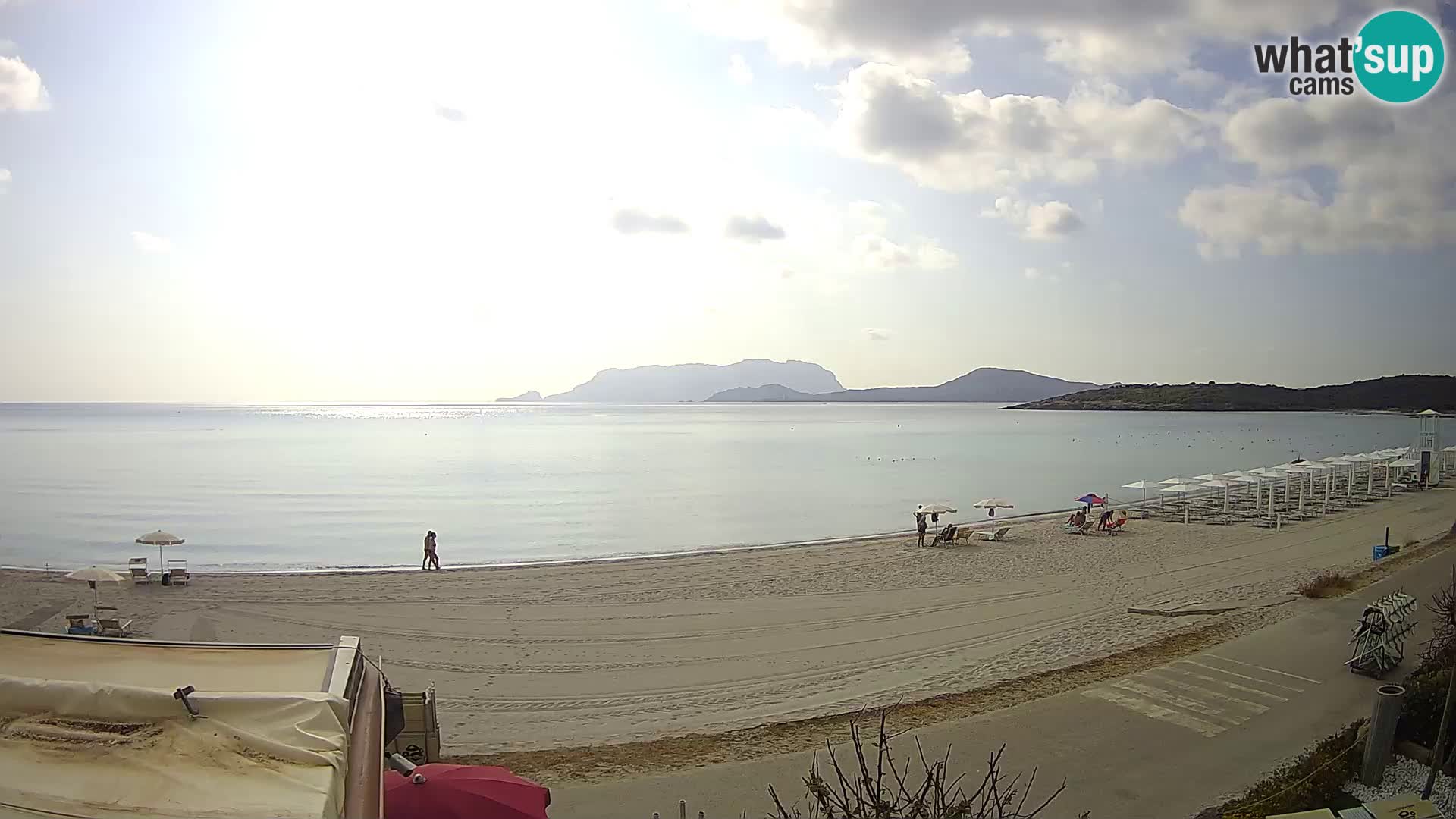 La plage de Pittulongu en direct webcam Olbia – Sardaigne – Italie