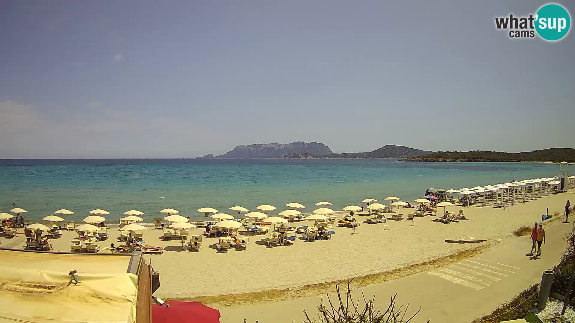 La plage de Pittulongu en direct webcam Olbia – Sardaigne – Italie