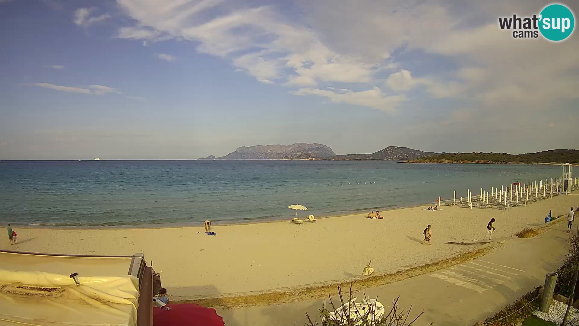 La plage de Pittulongu en direct webcam Olbia – Sardaigne – Italie