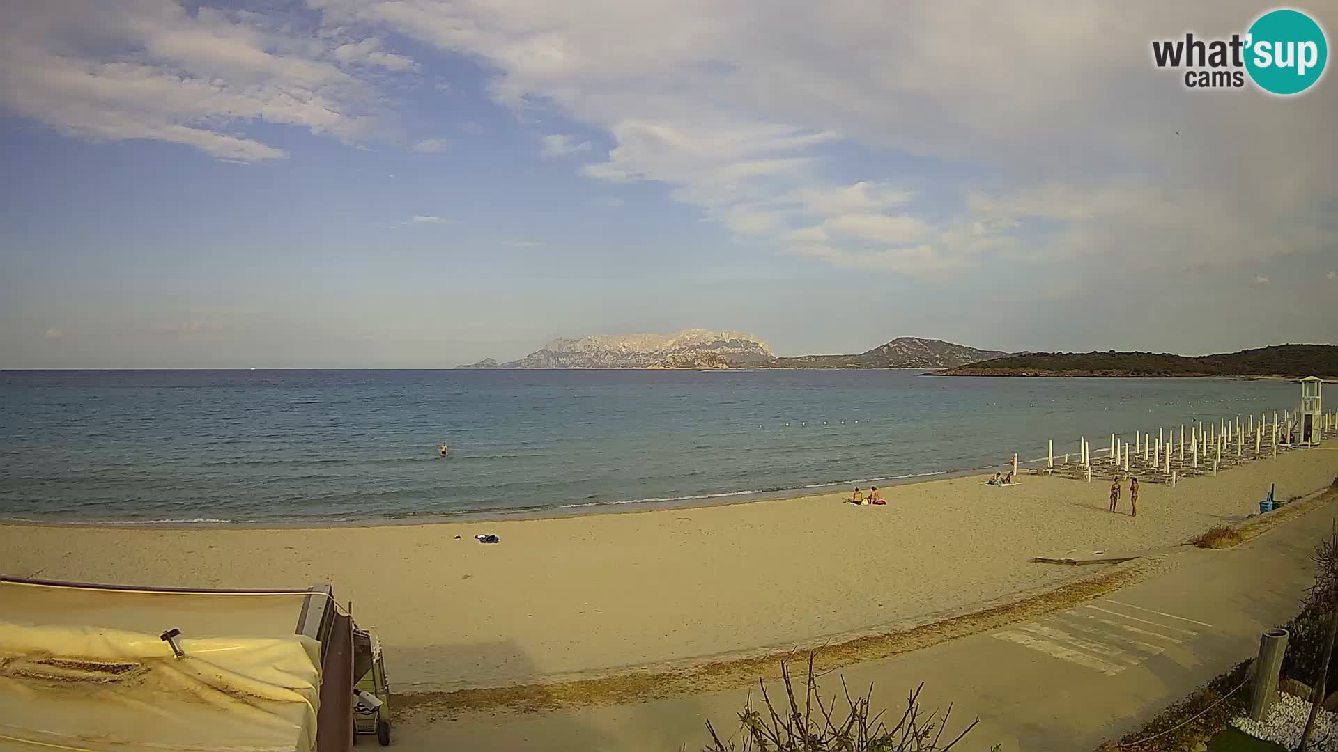 La plage de Pittulongu en direct webcam Olbia – Sardaigne – Italie