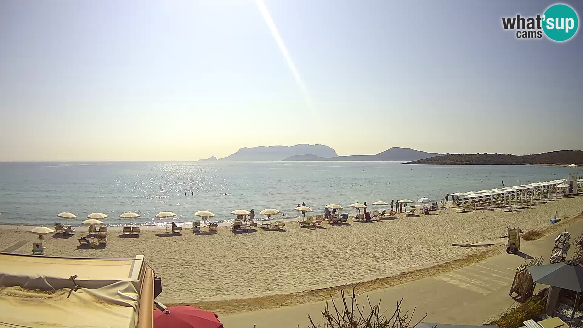 La plage de Pittulongu en direct webcam Olbia – Sardaigne – Italie