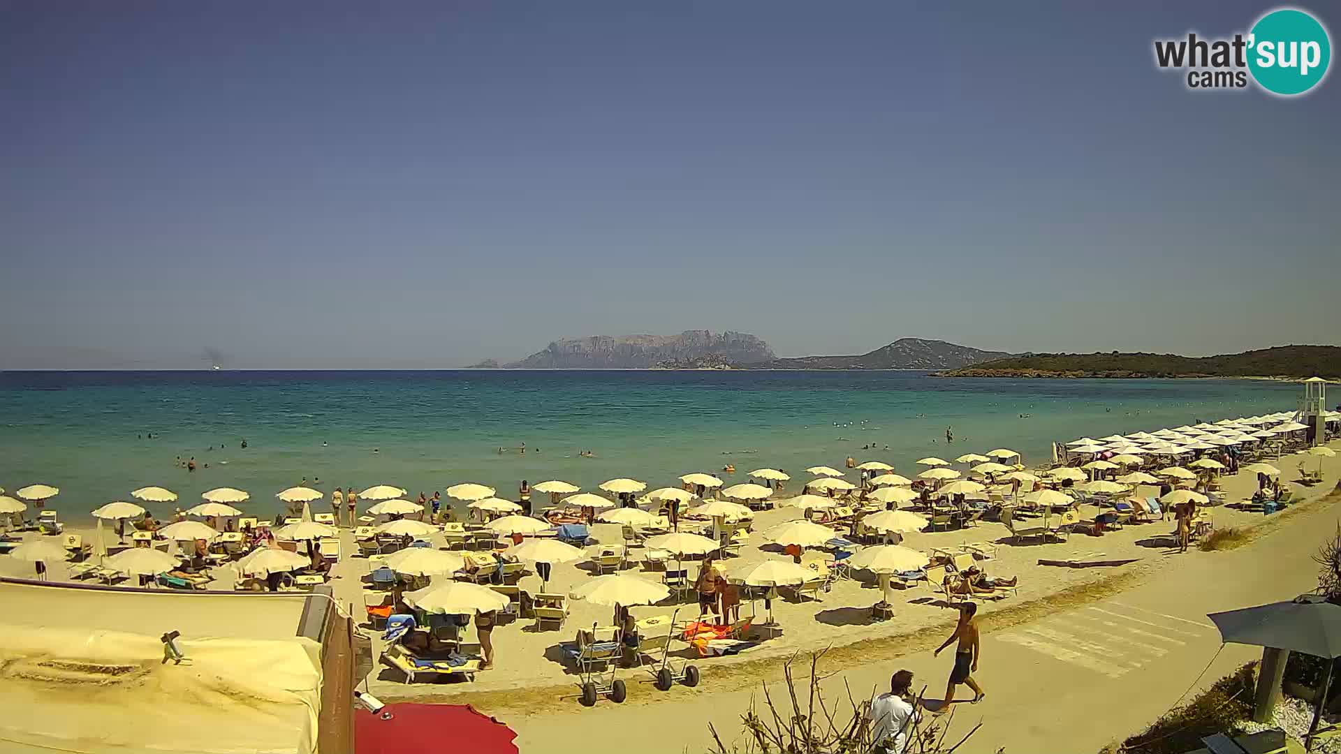 La webcam spiaggia Pittulongu vicino Olbia – Sardegna